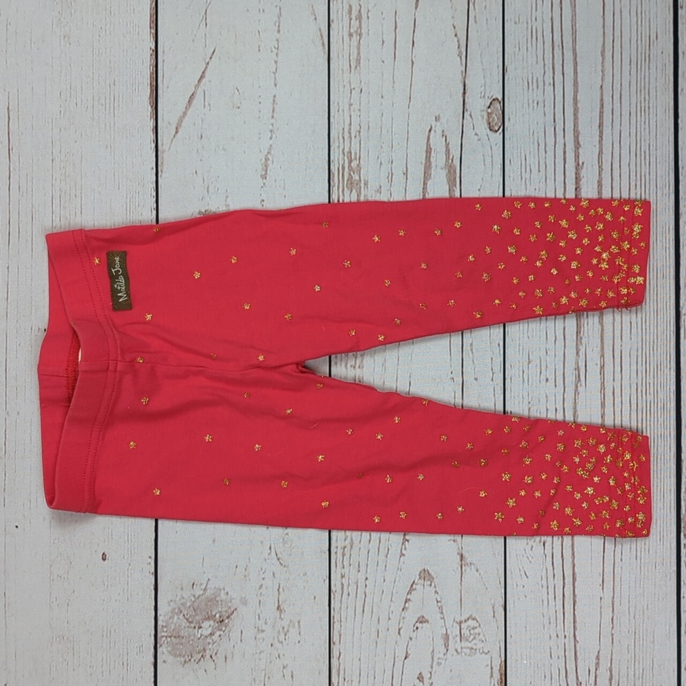Matilda Jane Red Gold Star Leggings 12-18M